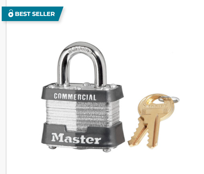 Master #3 Keyed Alike Padlock - pack of 6
