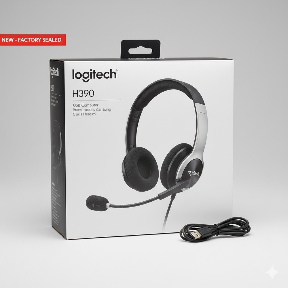 Logitech H390 Black Over the Ear Headset