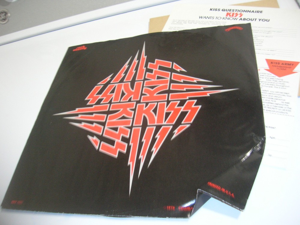 KISS LP ROCK N ROLL OVER LP 1976 W/INSERTS STICKER &ORDER FORM AUCOIN