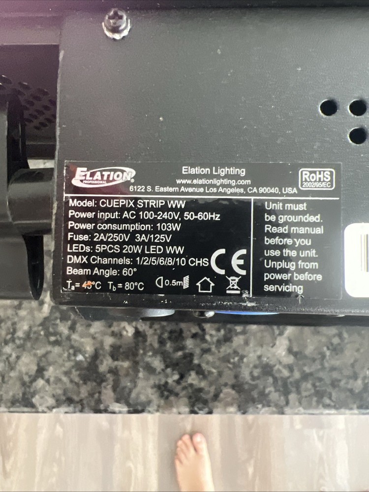 ELATION LIGHTING WITH RACK MOUNT TESTED