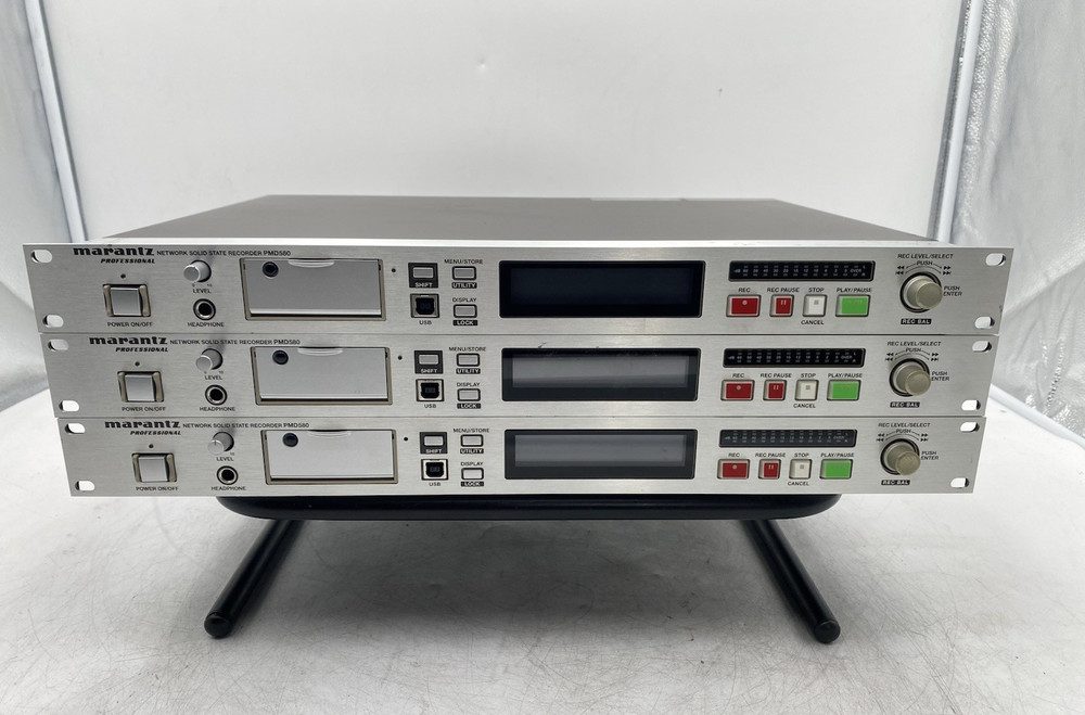 Lot of 3 Marantz PMD580 Rack-Mount CompactFlash Network Solid State Recorder