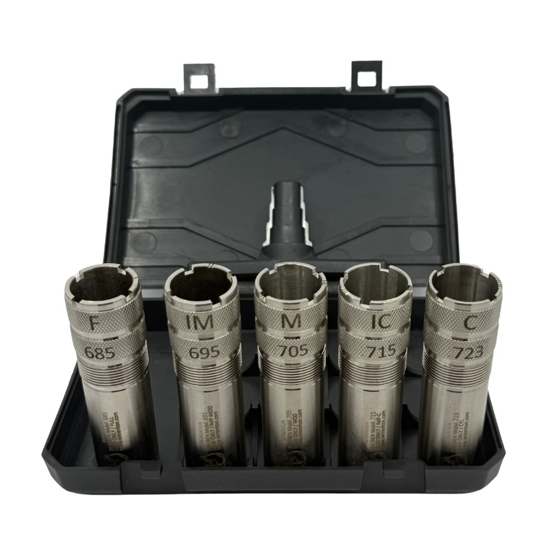 Beretta/Benelli Mobil Thread 12ga Extended Choke Tubes Set 5 pcs Silver Winenton