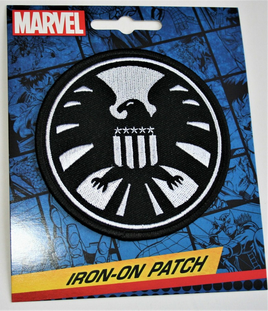 Official Marvel Comics Shield Iron-On Cloth Jacket Patch New in Package