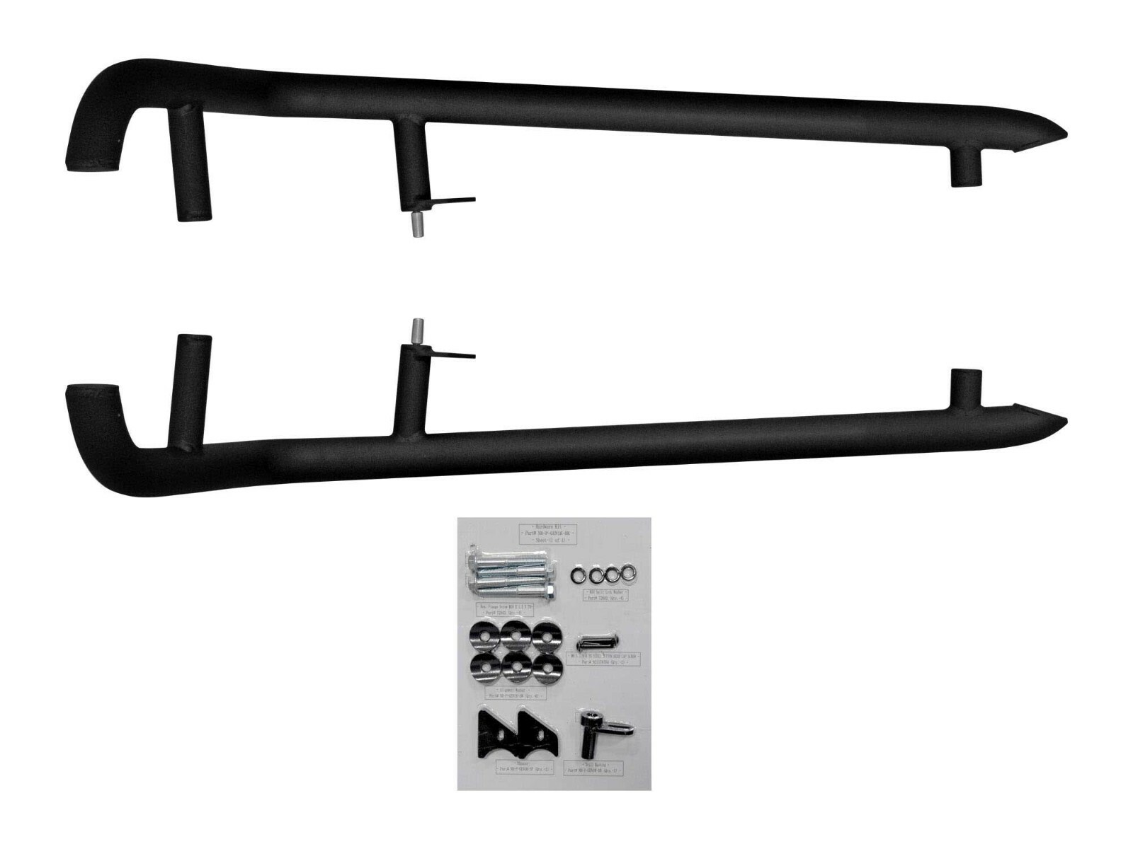 SuperATV Heavy Duty Nerf Bars for Polaris General 1000 (2016+) - BLACK