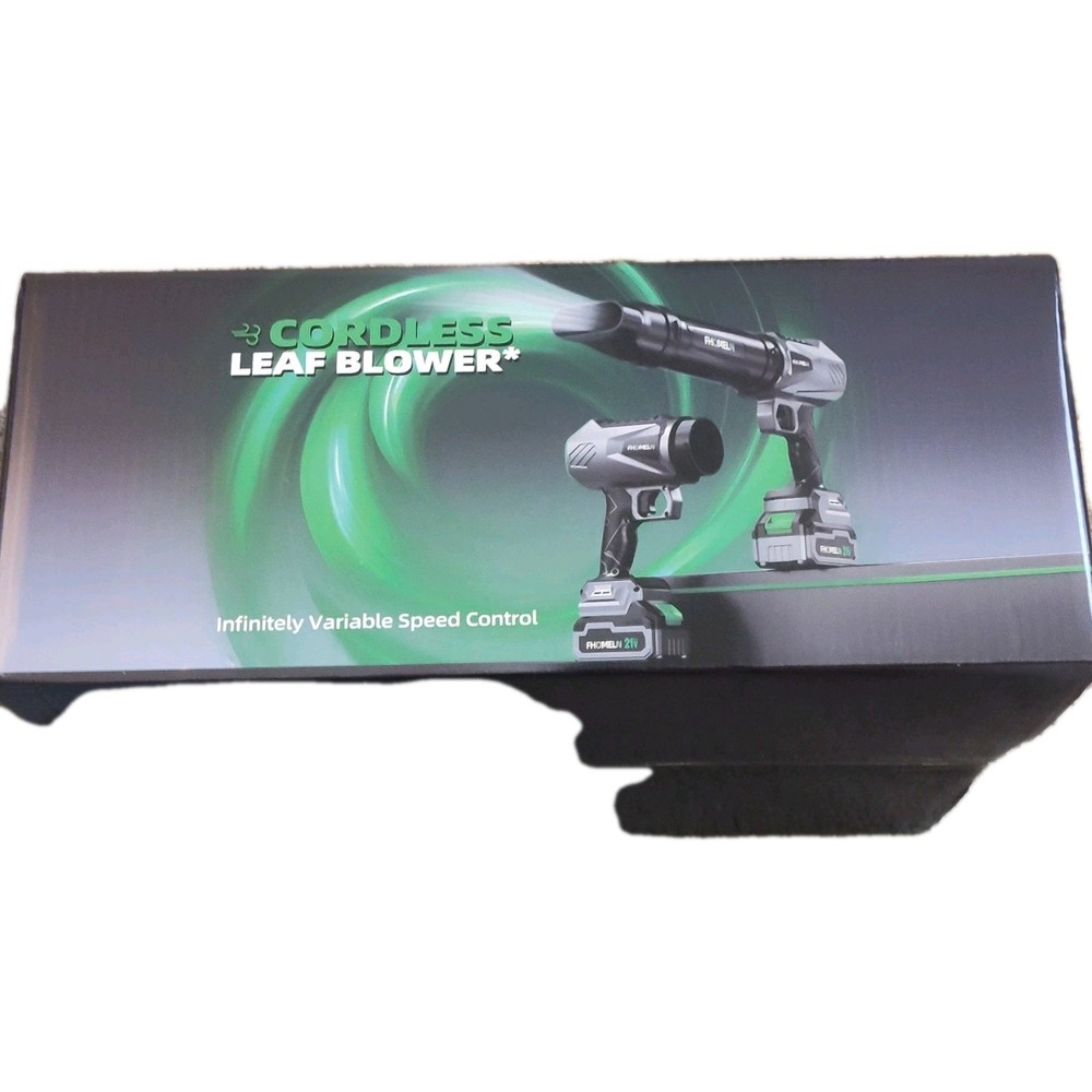 Richell 21V Cordless Leaf Blower, Variable Speed, Battery Included