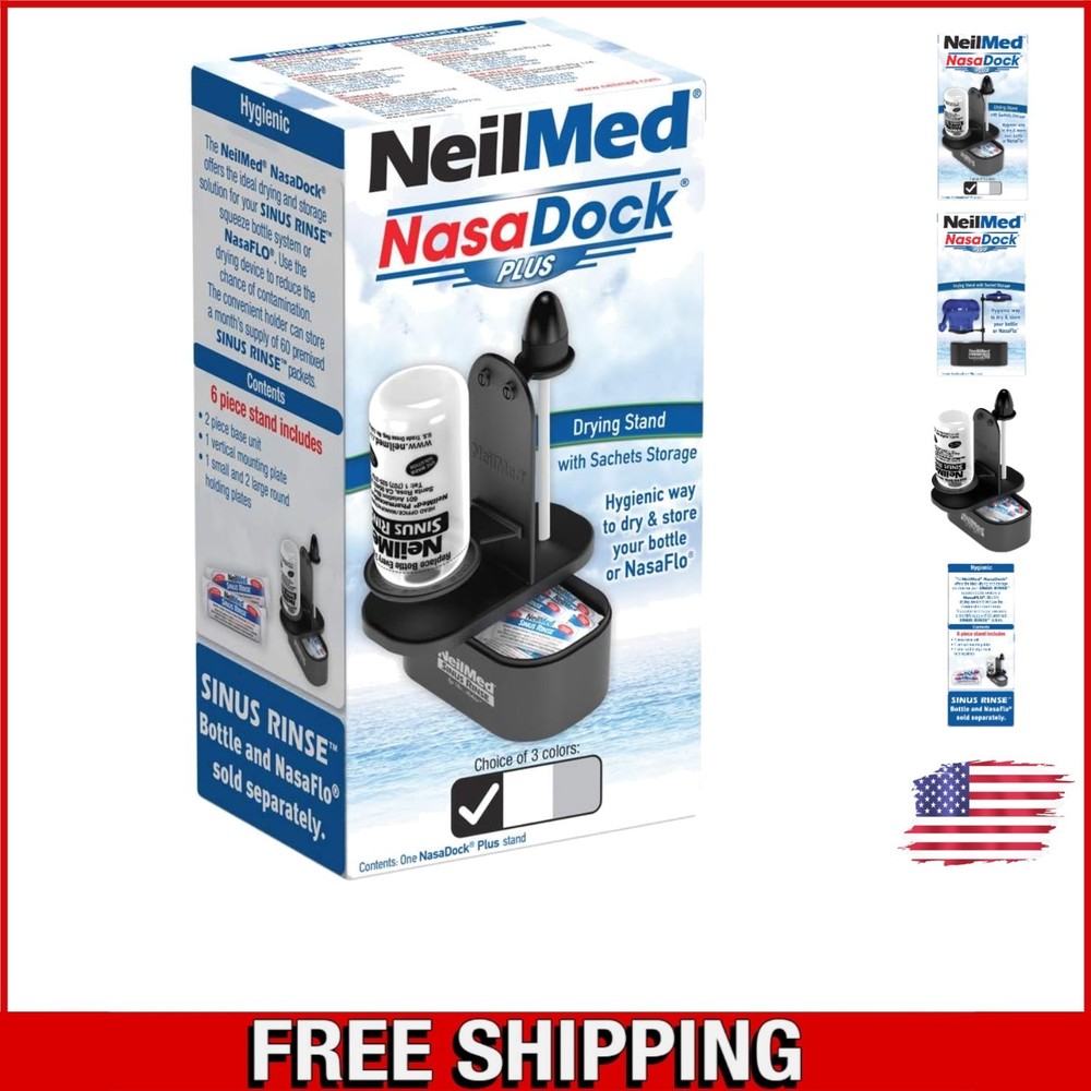 NasaDock Plus Drying Stand - Black, Holds 60 Packets for Organized Rinse Systems
