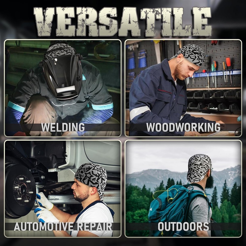 Stellar Welding Cap 7-3/8", Heat-Resistant Reversible Durable Protective