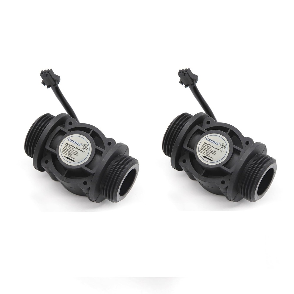1" Water Flow Sensor Food-Grade Switch Hall Effect G1" male thread 2