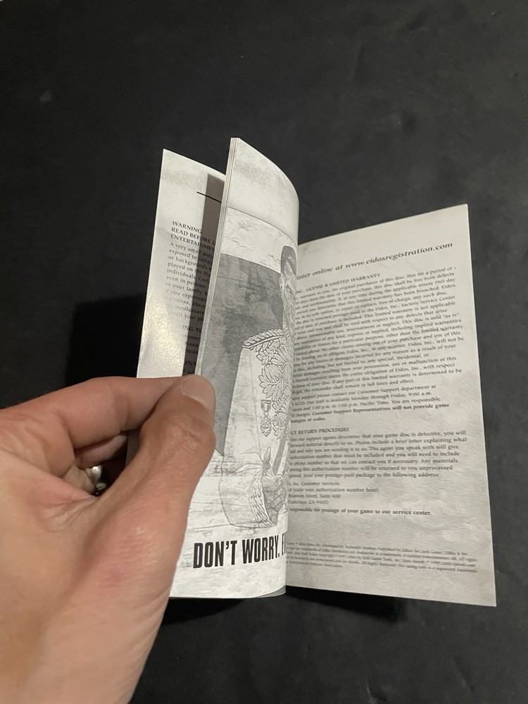 just cause ps2 Manual Only