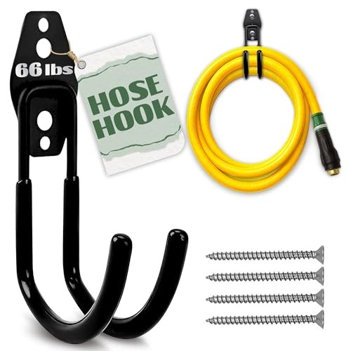 Hose Hook Wall Mount - Rust-Resistant, Scratch Wall Mounted Garden Hose Hanger