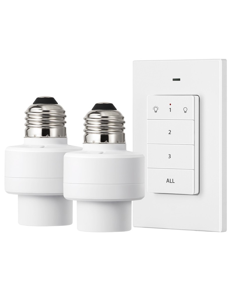 DEWENWILS Wireless Light Socket & Switch Kit, No Wiring, 100FT Range, ETL Listed