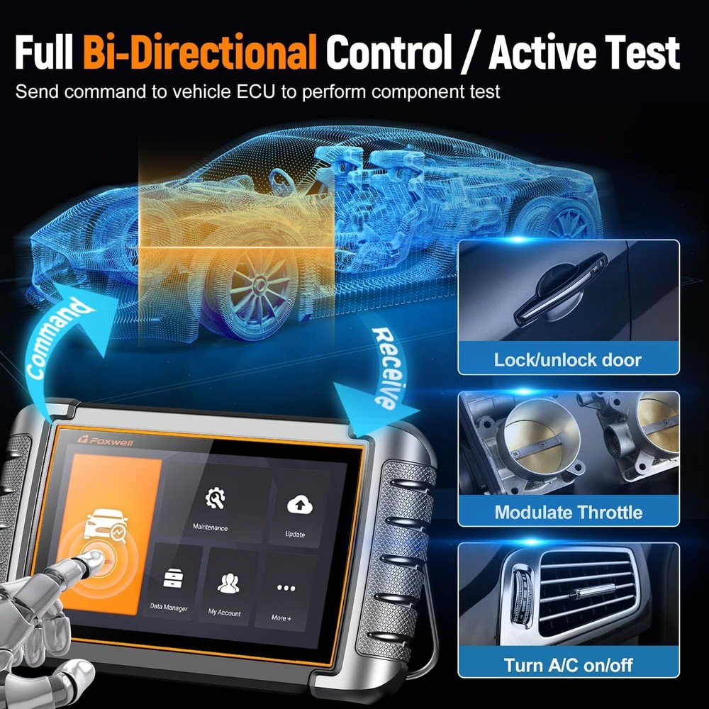 FOXWELL NT809 Bidirectional All System OBD2 Scanner Car Diagnostic Tool TPMS DPF