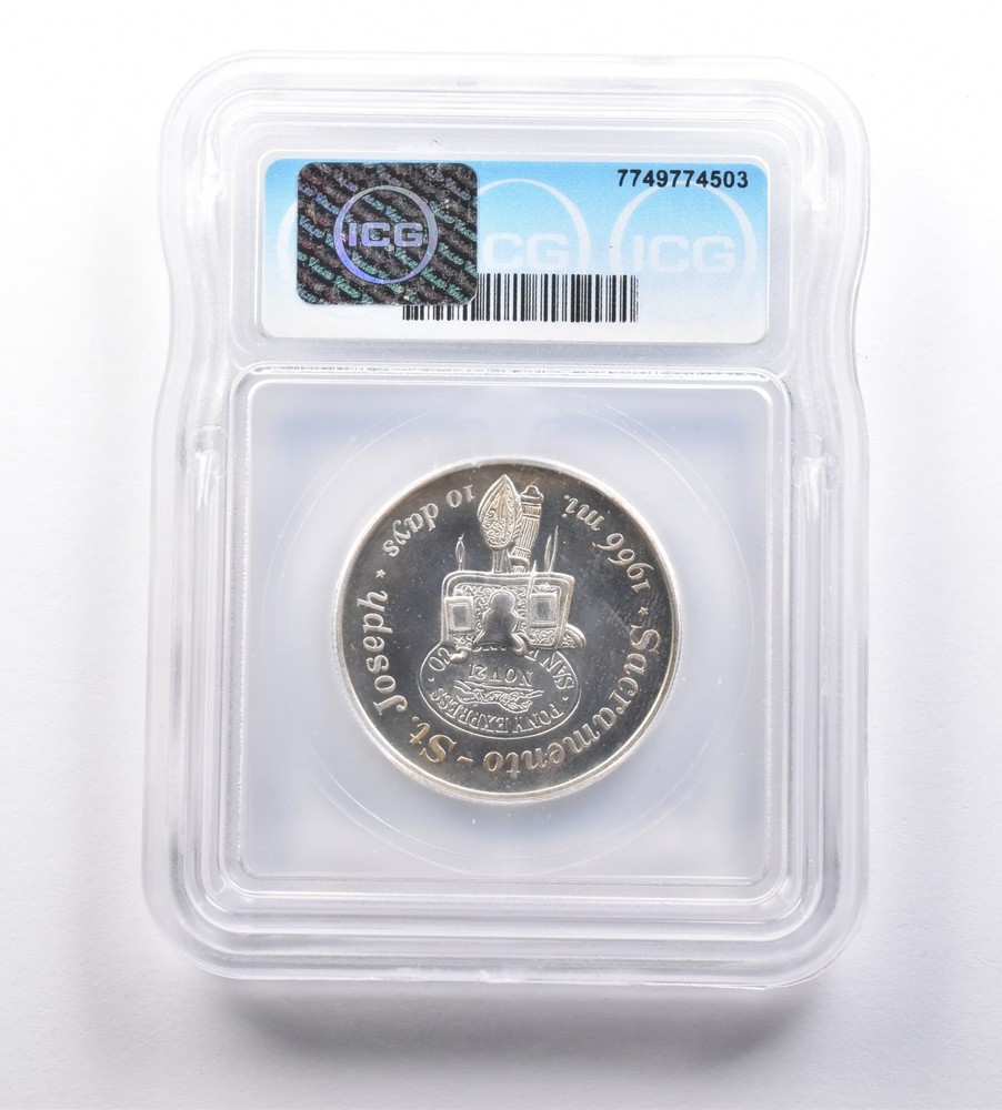 1966 So-Called Half Dollar Pony Express Centennial MS69 ICG *7222