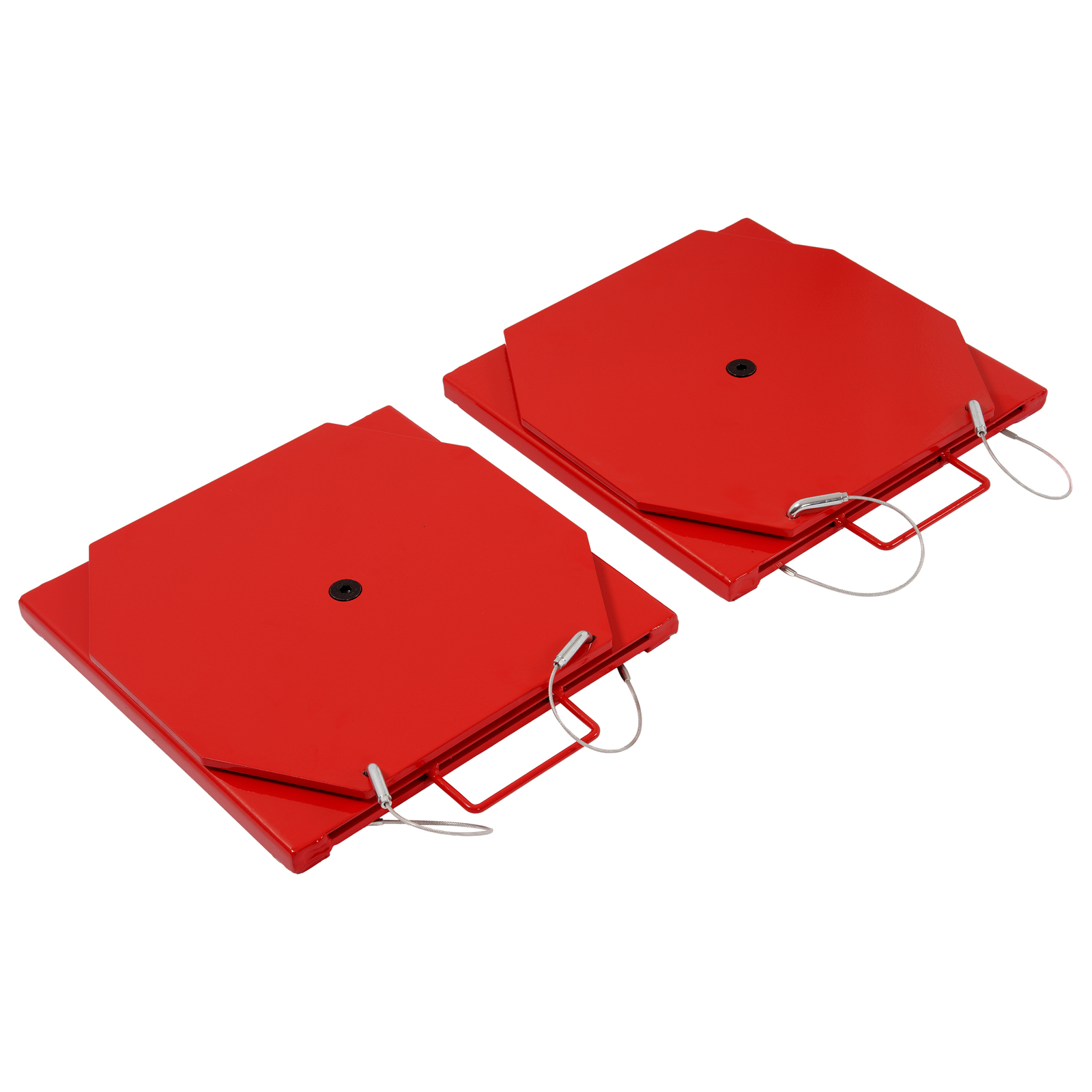 Red Steel Alignment Turn Plate Table For Passenger Car Truck 9000lb Capacity Set