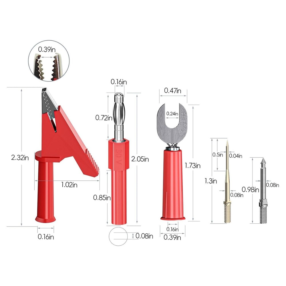Comprehensive Multimeter Test Leads Kit with Replaceable Needles - 21PCS Set