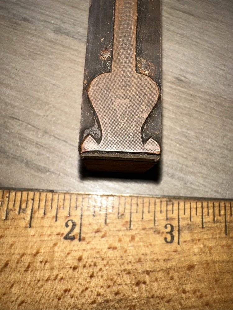 Printing Block “ Industrial Fastener Clasp?? “ Copper Face Block