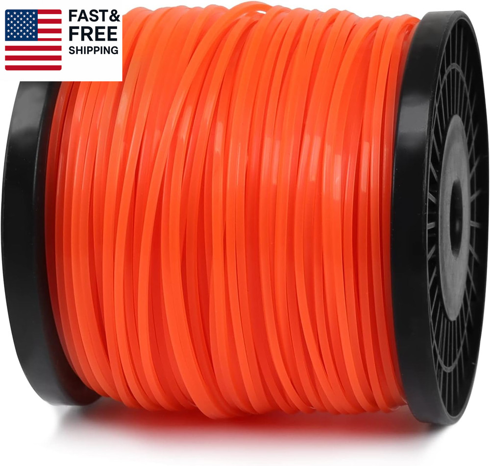 080 Inch Trimmer Line, 0.080" Weed Wacker Eater String, Commercial Grade Square