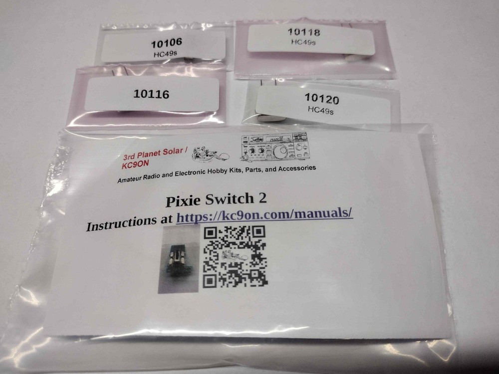 Pixie Switch 2 Kit with 4 30M HC49/s crystals