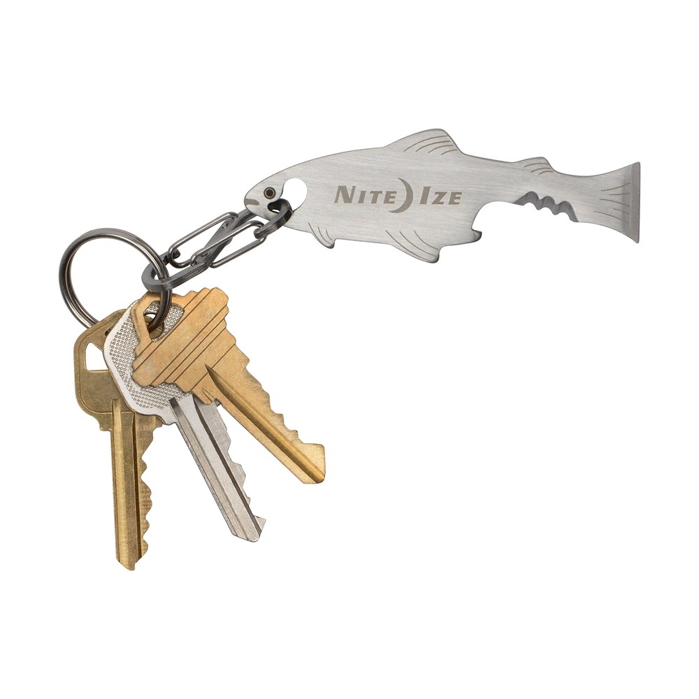 Nite Ize DoohicKey FishKey 4 Pack Key Tool Keychain Multi-Tool Fish Stainless
