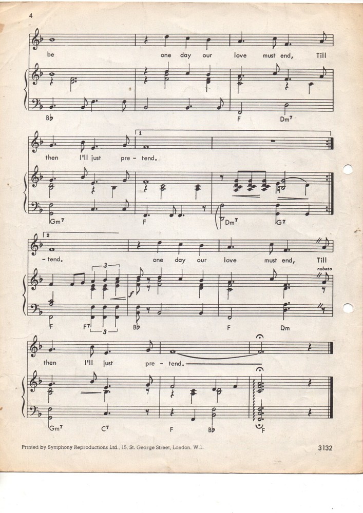 Des O'Connor - I Pretend sheet music