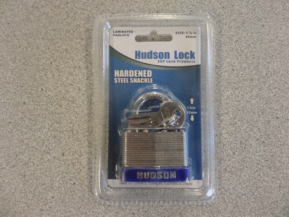 HUDSON 1 3/4"W LAMINATED STEEL PADLOCK