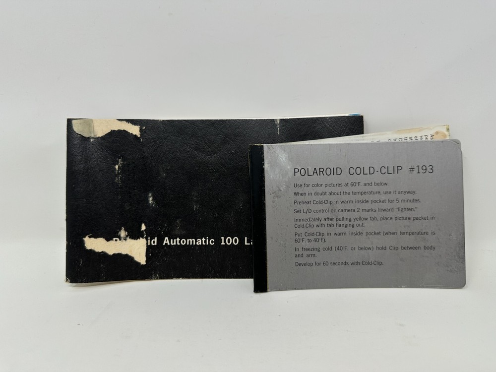Polaroid Folding Land Camera Vintage Automatic 100 with strap booklets UNTESTED