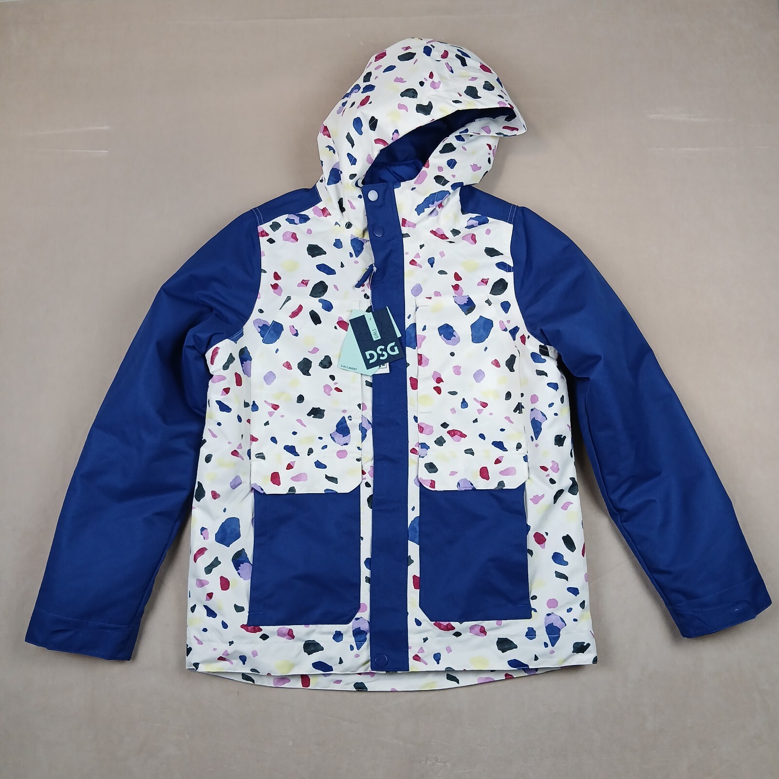 DSG Large Girls 3 In 1 Terrazo Print 20x25 NWT Hooded