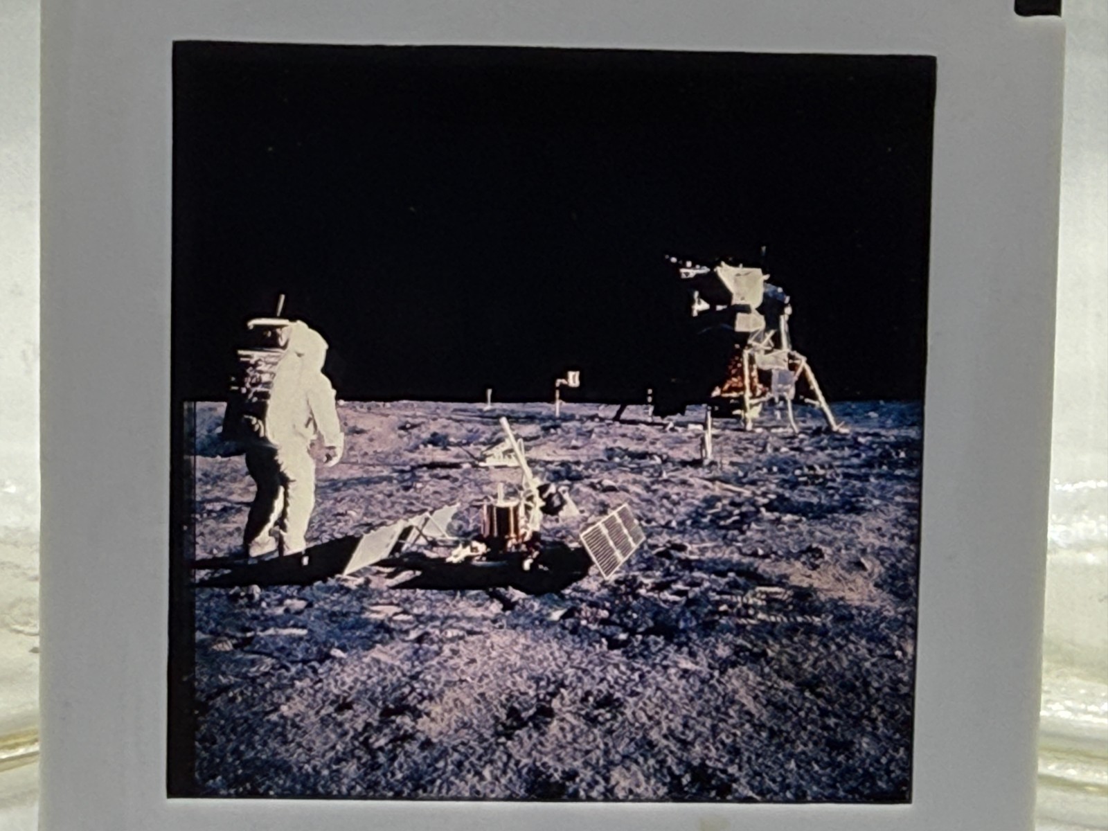 Film Slide of Apollo 11 Lunar Landing 70mmx70mm, color