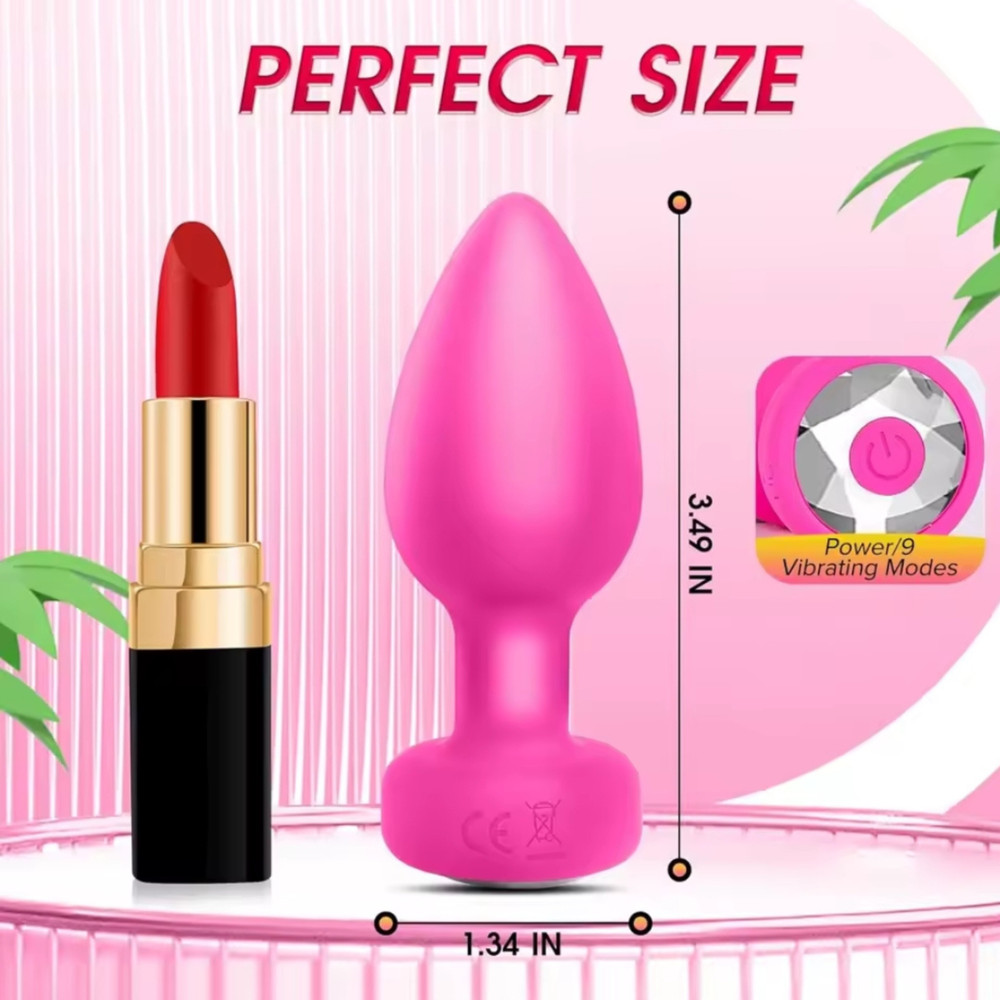 Remote Control Vibrating Butt Plug, Silicone Anal Plug Rechargeable Waterproof