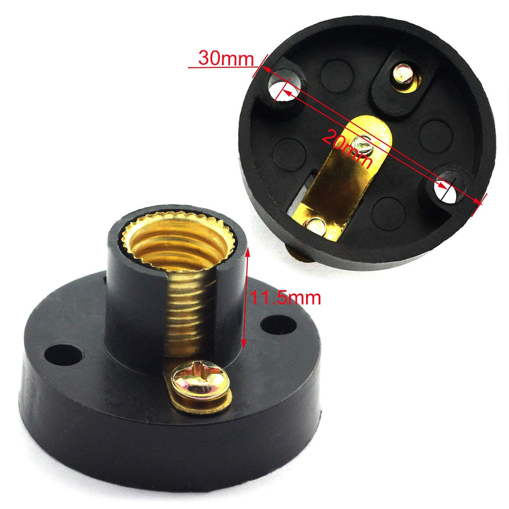 25 Pack E10 Mini Bulb Holder Screw Type Light Socket Mounting Bracket