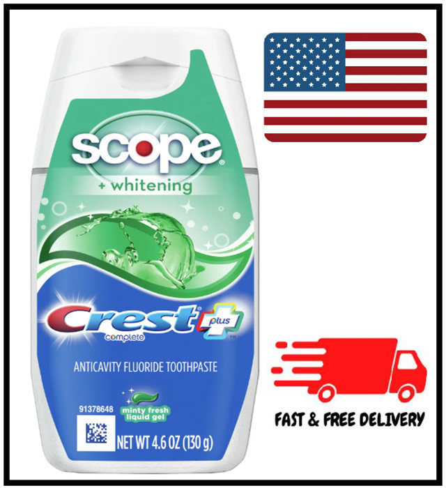 Crest Complete Plus Scope Liquid Gel Toothpaste, Minty Fresh, 4.6 oz