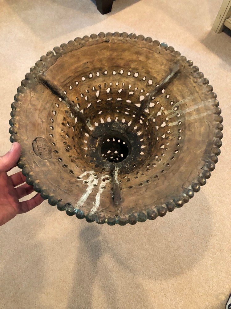 Antique Large Heavy Brass Middle Eastern India Stand