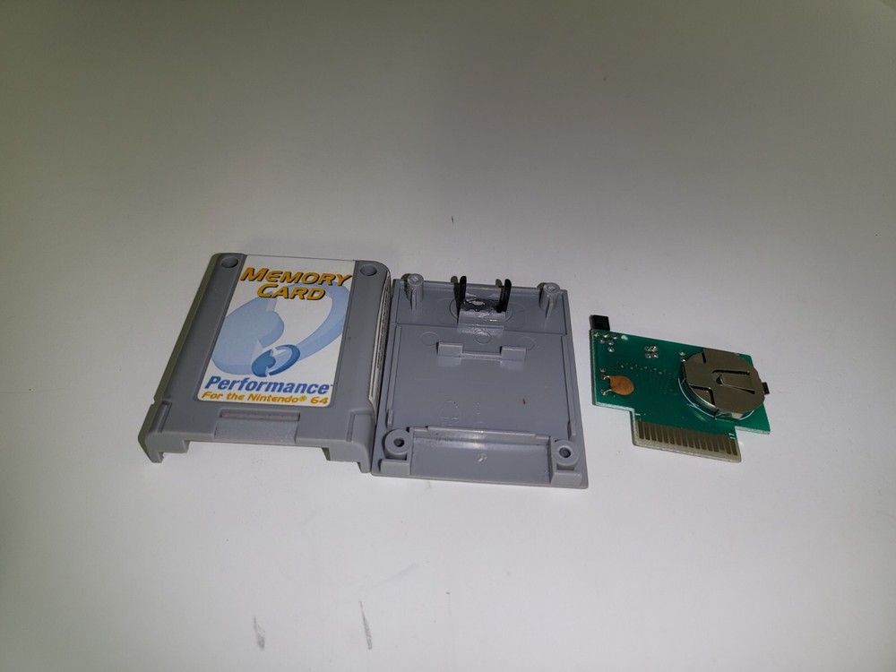 NEW Blue/White MEMORY CARD for NINTENDO 64 N64 Easy Replaceable Battery #E15
