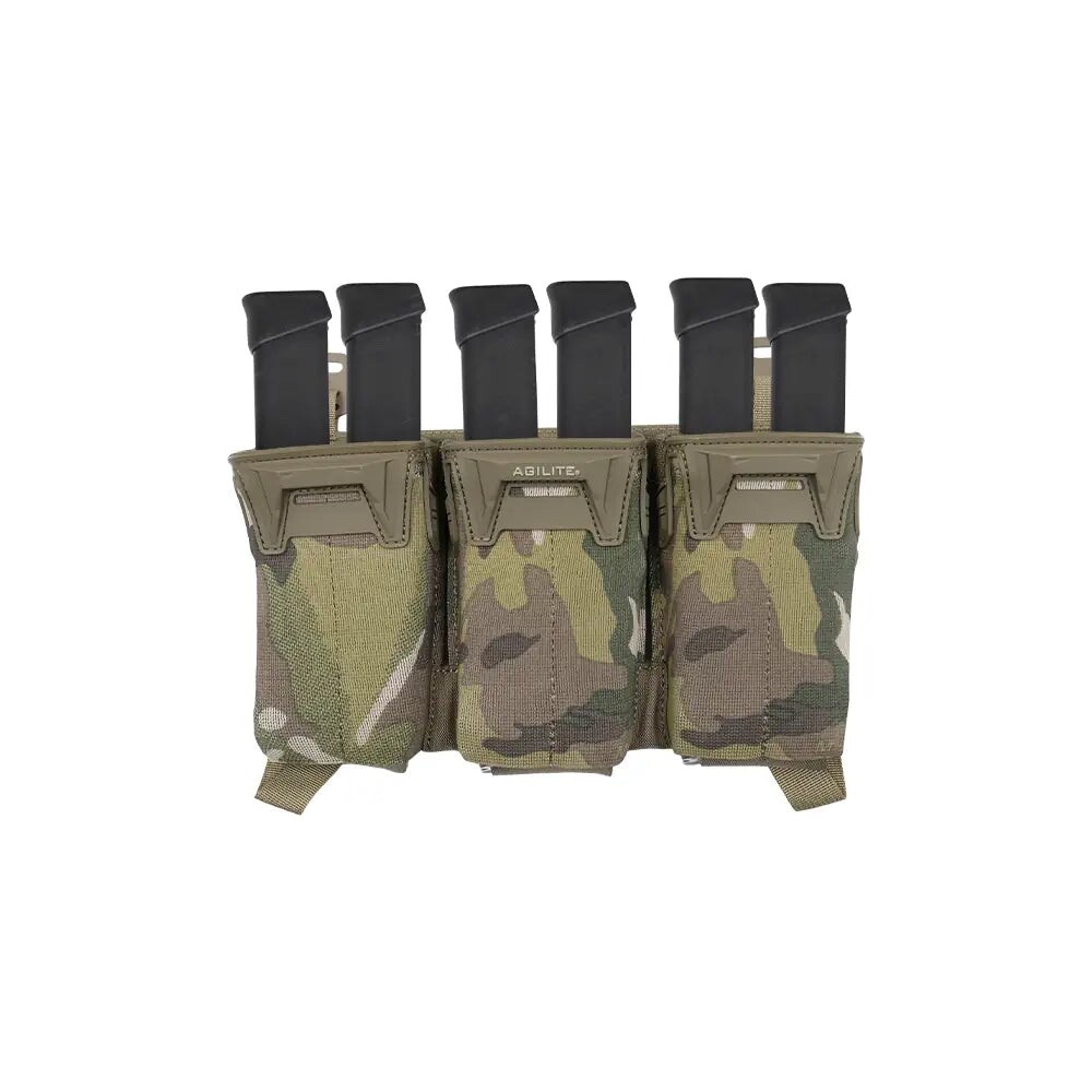 Agilite Pincer Placard MOLLE, Triple Mag Pouch, Fits 5.56/7.62/PCC -MULTICAM