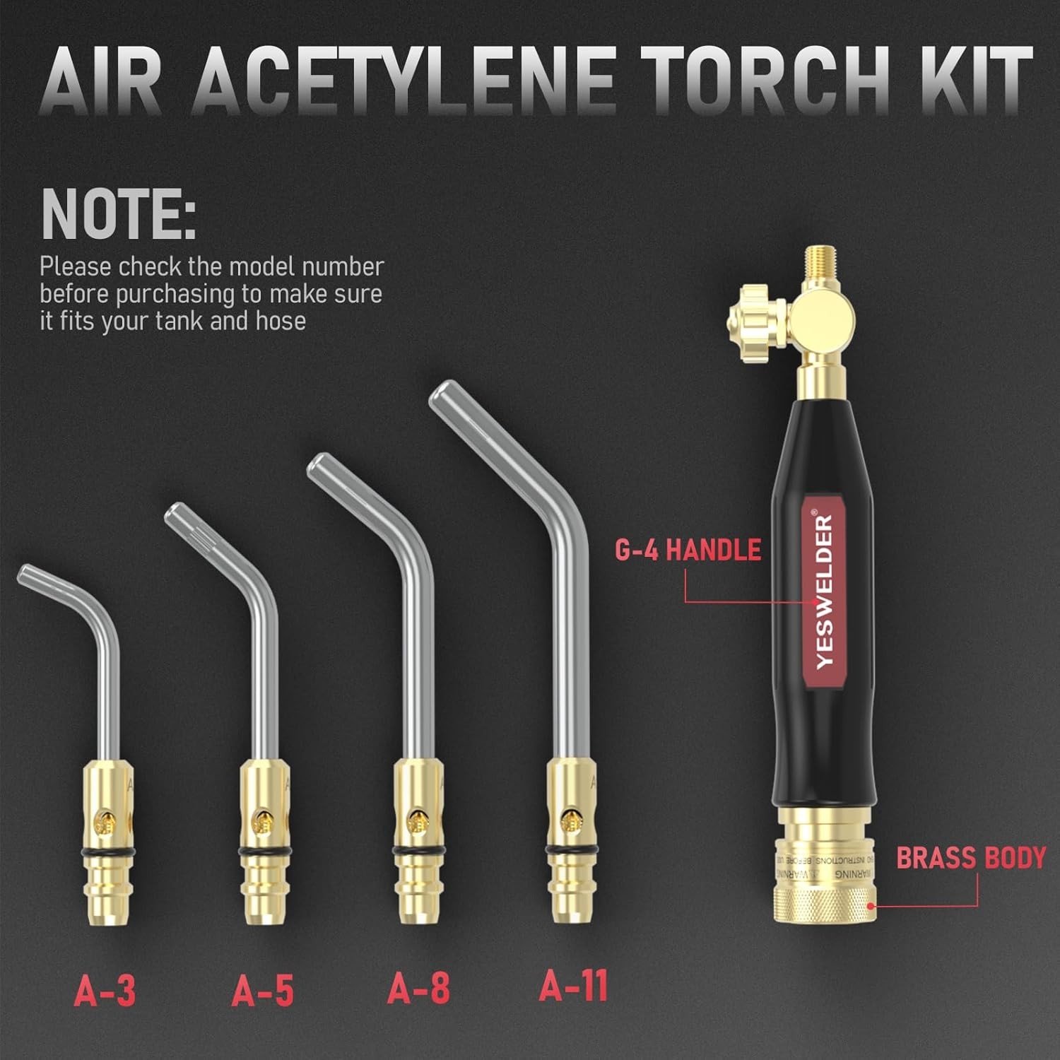 Professional Air Acetylene Torch Kit, Turbo Torch Set for Metalworking & Welding