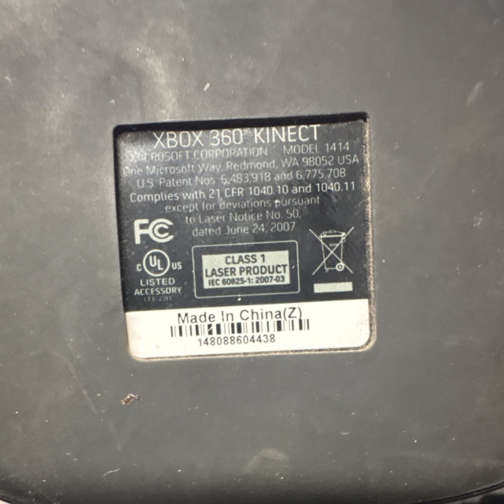 Microsoft Xbox 360 Kinect Motion Sensor Camera Wired Black Model 1414 -