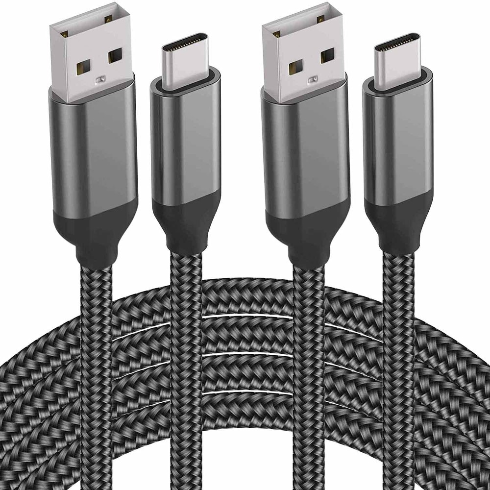 Grtoeud USB C Cable 15FT 2Pack, Extra Long USB-A to USB-C 15FT, Grey