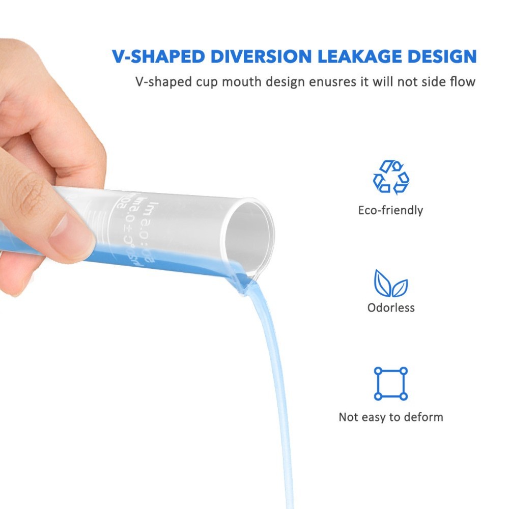 Measuring Cylinder Plastic Graduated Transparent Cylinders Clear