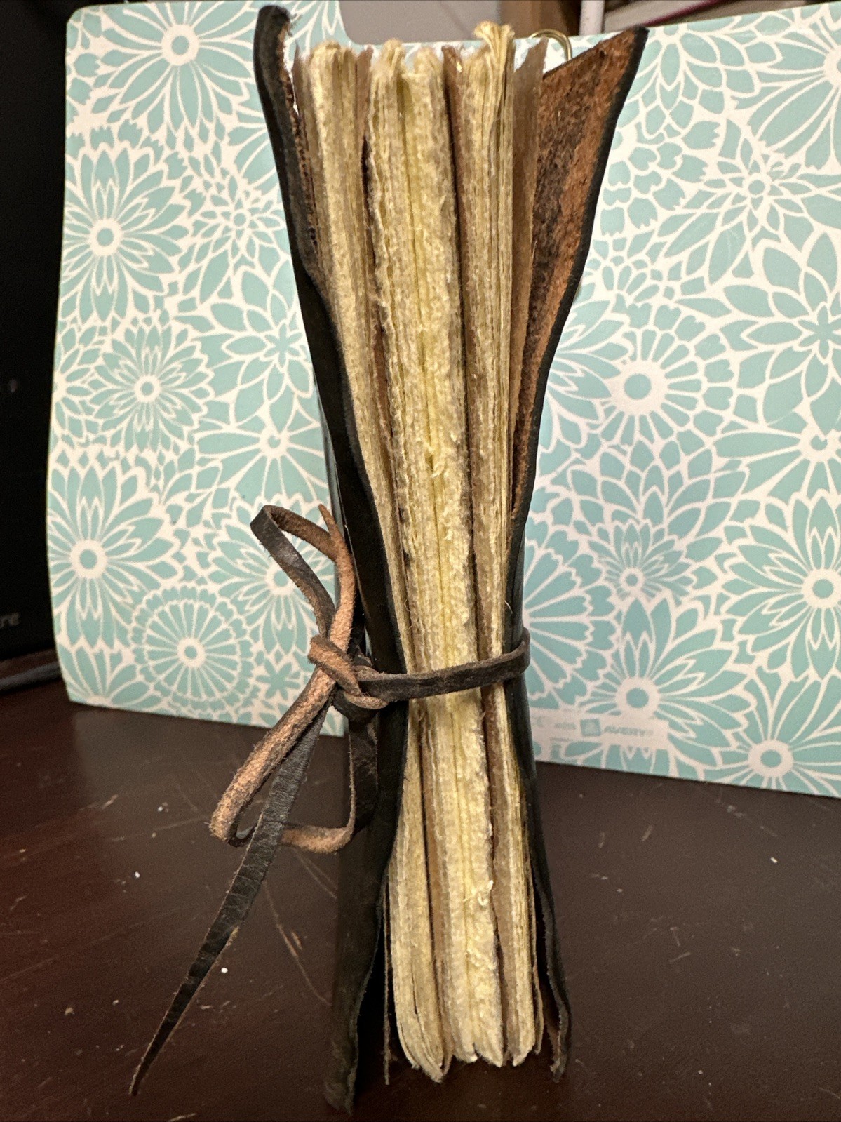 Leather Bound Journal Blank Notebook The Book of Good Thoughts Medieval Diary