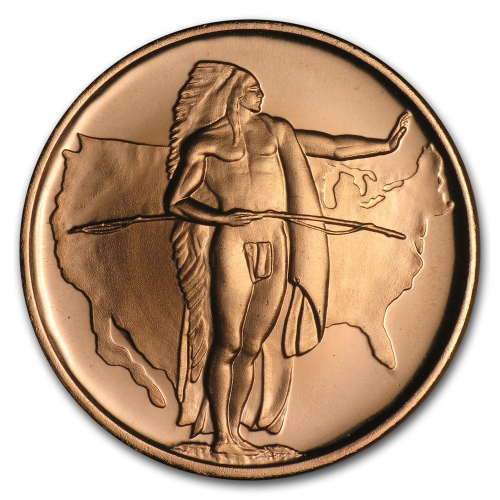 1 oz Copper Round - Oregon Trail
