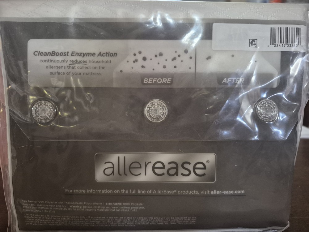 Full Size Quilted Luxury Fitted Mattress Protector - Allerease (S1680)