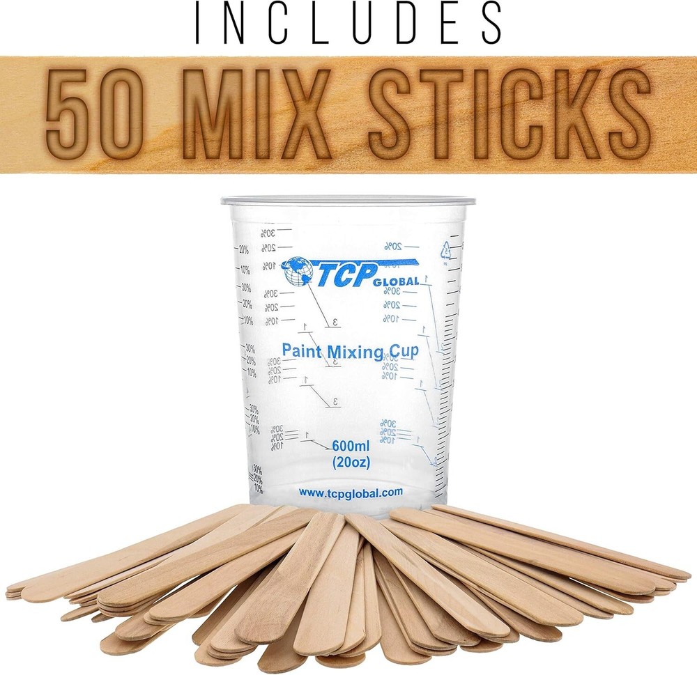 Durable Disposable Mixing Cups & Mini Sticks, Perfect for Kitchen & Crafts