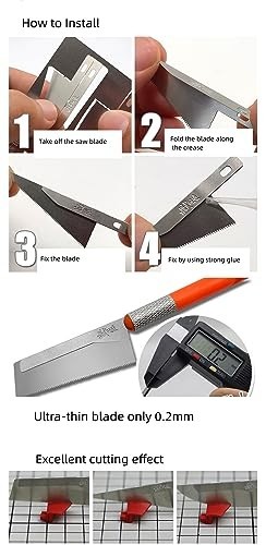 Mini Hand Saws with 2 Handles & 4 Blades - Irregular Shape Hobby Modeling Tool
