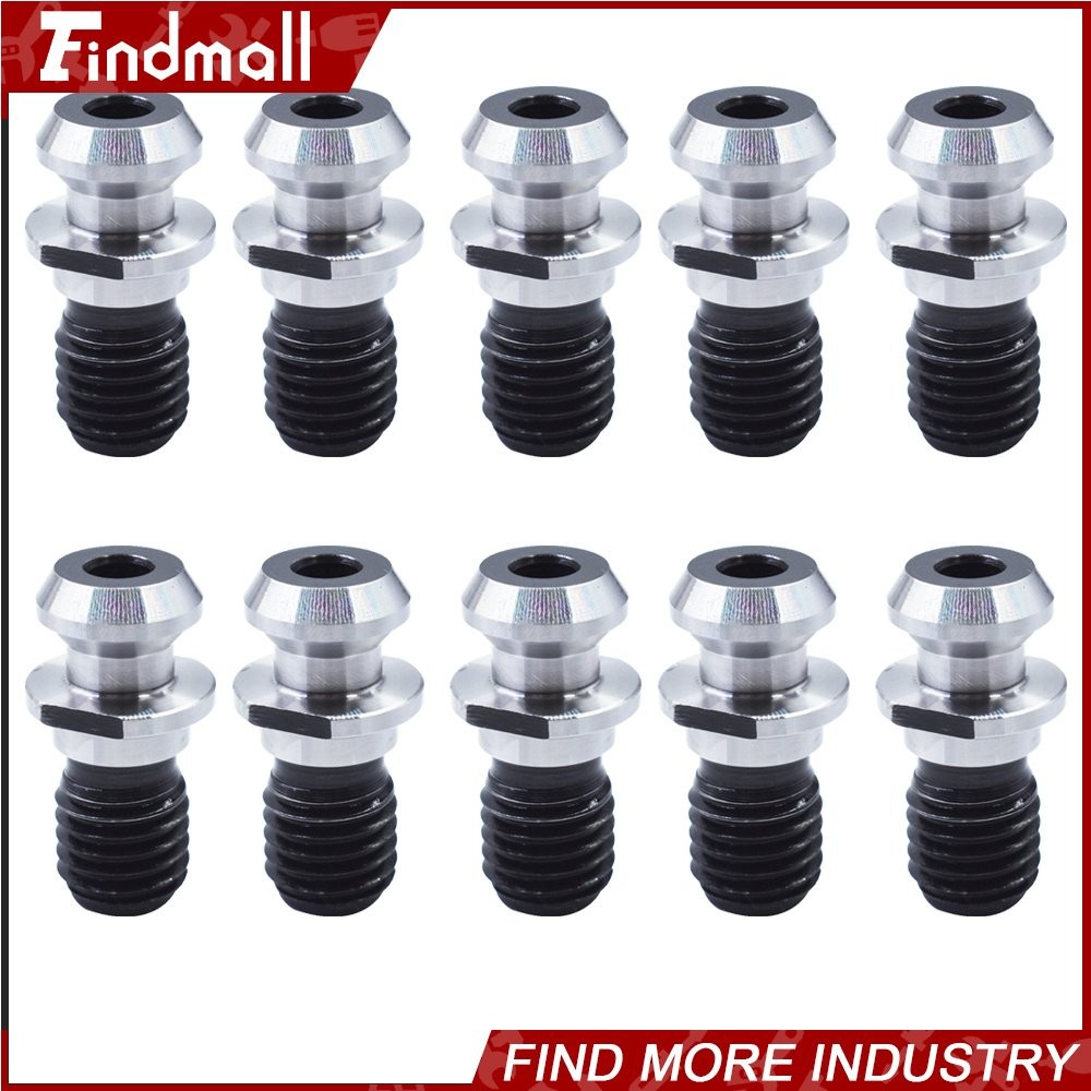 Findmall 10pc Coolant Pull Stud Retention Knob for CAT40 45°0.740"
