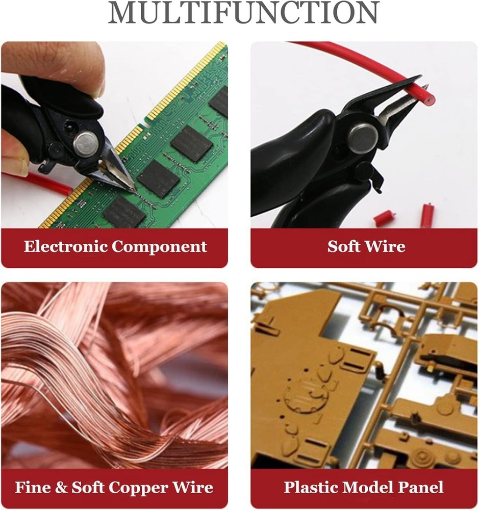 3.5-Inch Mini Wire Cutter with Lock & Spring for Precision Cutting Tasks