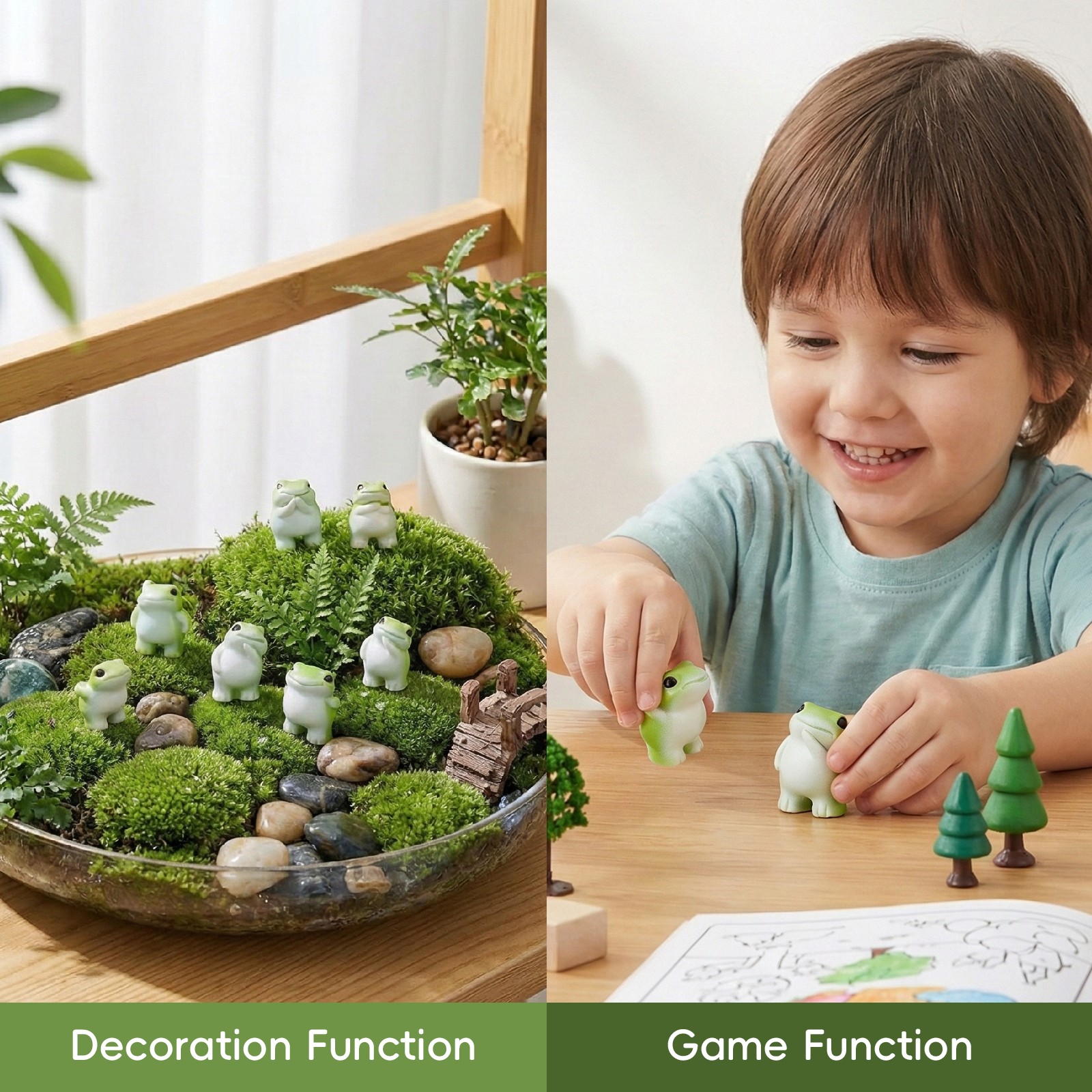 18-Piece Mini Resin Frog Figurines - Cute Garden Accents for Hiding & Decor