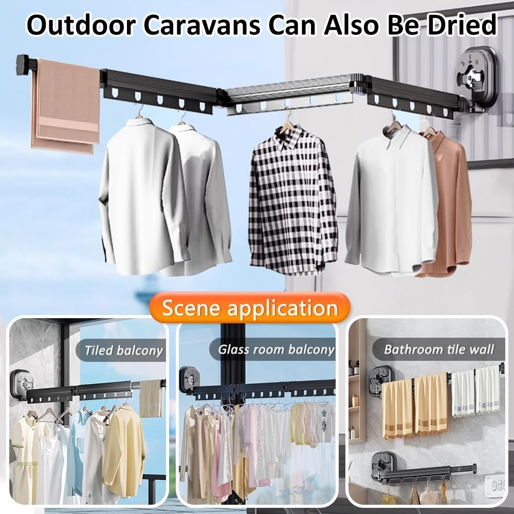 Foldable Wall Mounted Laundry Clothes Drying Rack, Space Saving Laundry Drying R