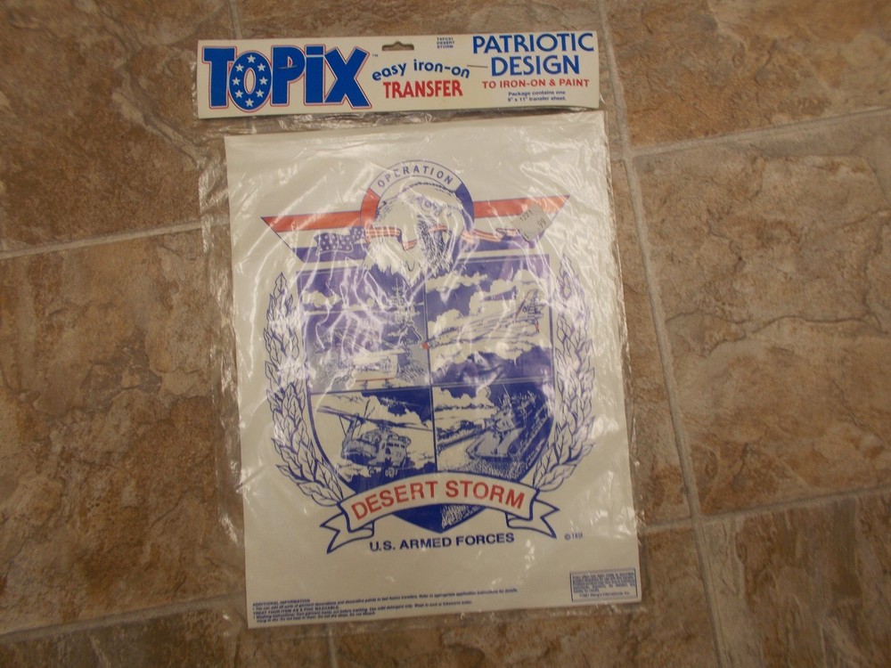 OPERATION DESERT STORM, US ARMED FORCES IRON-ON TRANSFER