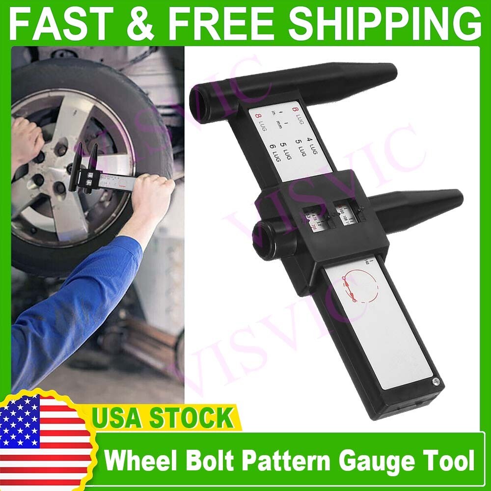 Wheel Bolt Pattern Gauge Tool 4 5 6 8 Lug Pattern Quick Measure Slide Hand Held✔