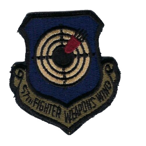 PATCH USAF 57TH FIGHTER WEAPONS WING VERS 4  NELLIS AFB             B9-21